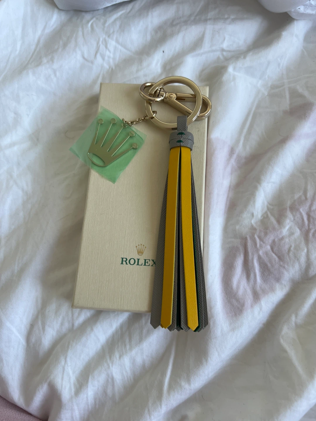 Authentic Rolex Tassel Keychain with Box