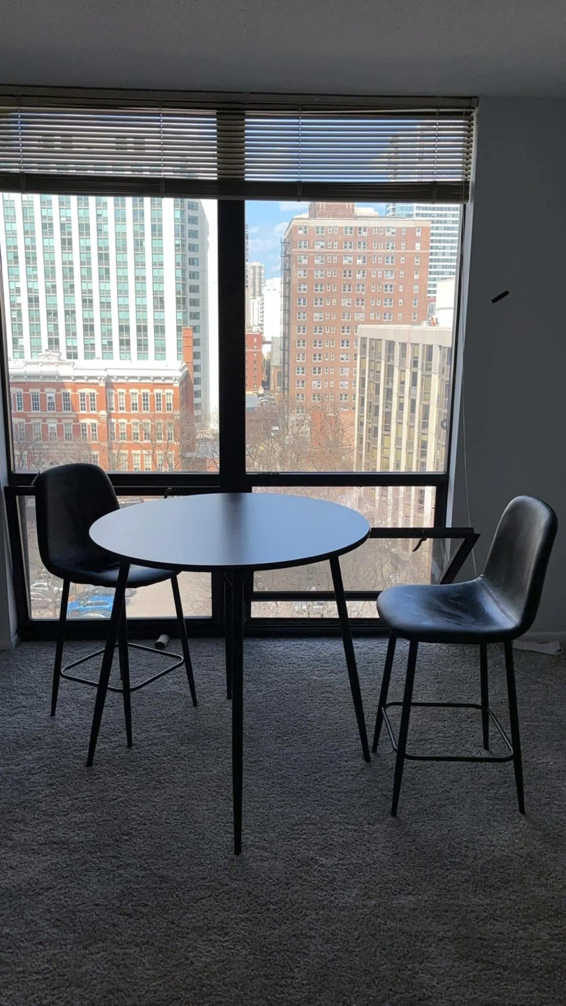 Black Round Bar Table with 2 Counter Height Stools - photo 3