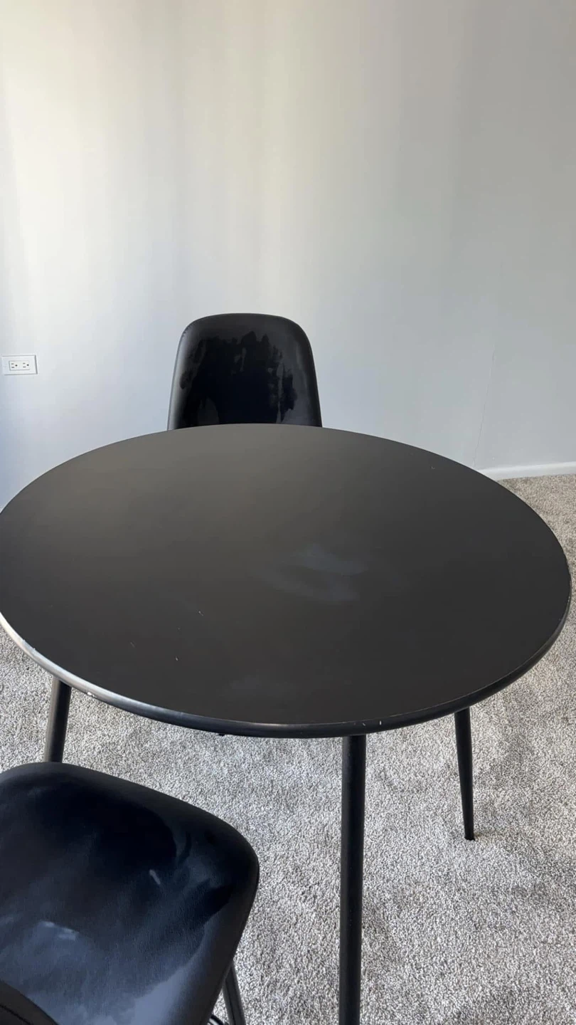 Black Round Bar Table with 2 Counter Height Stools - photo 4
