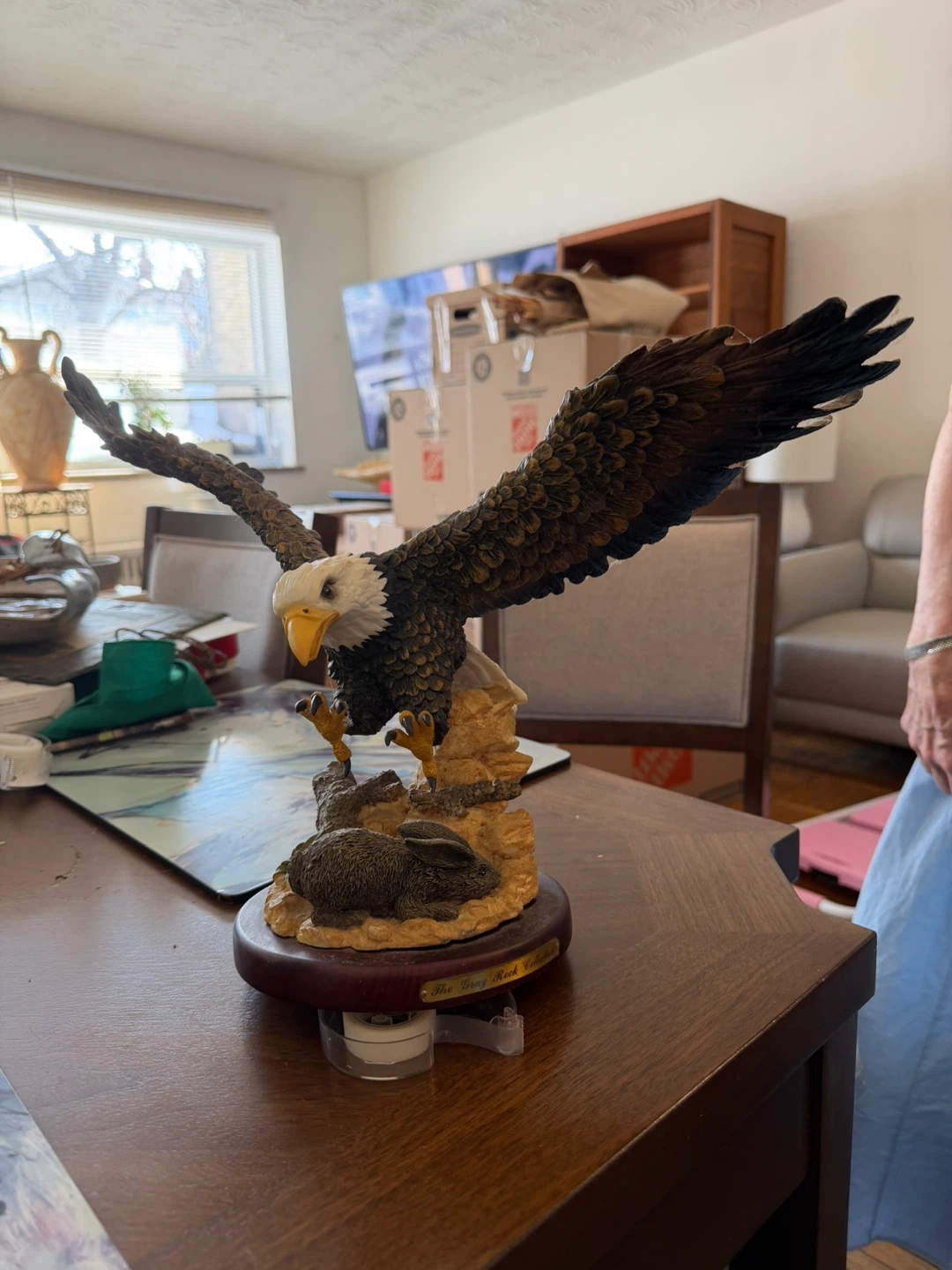 The Gray Rock Collection Eagle and Rabbit Figurine
