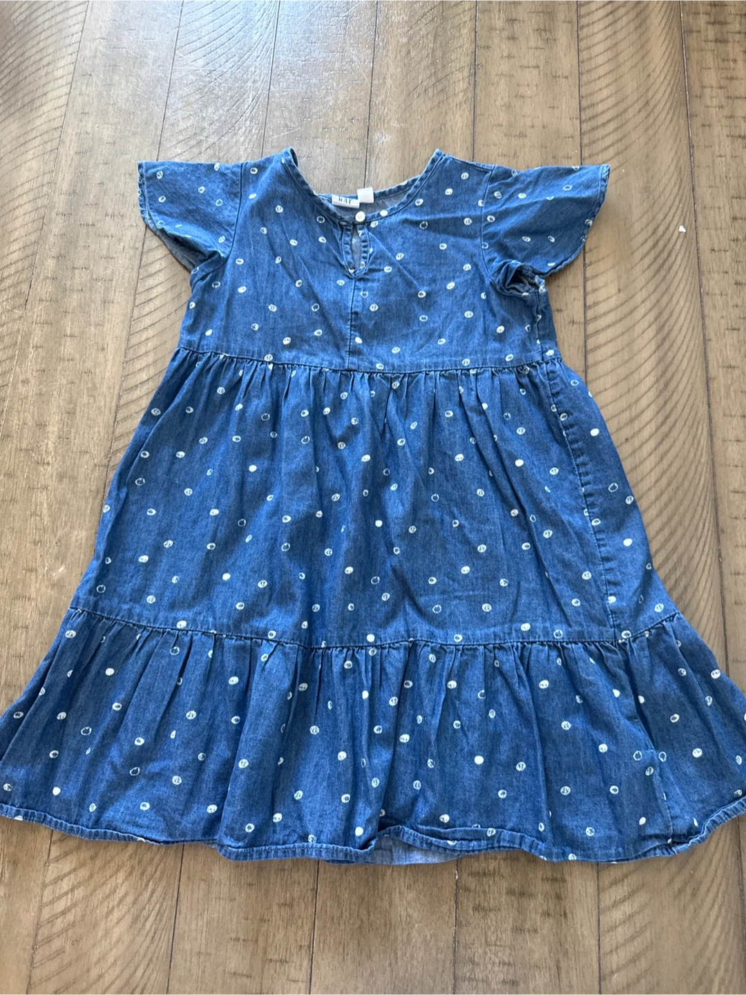 Gap Kids Denim Polka Dot Dress