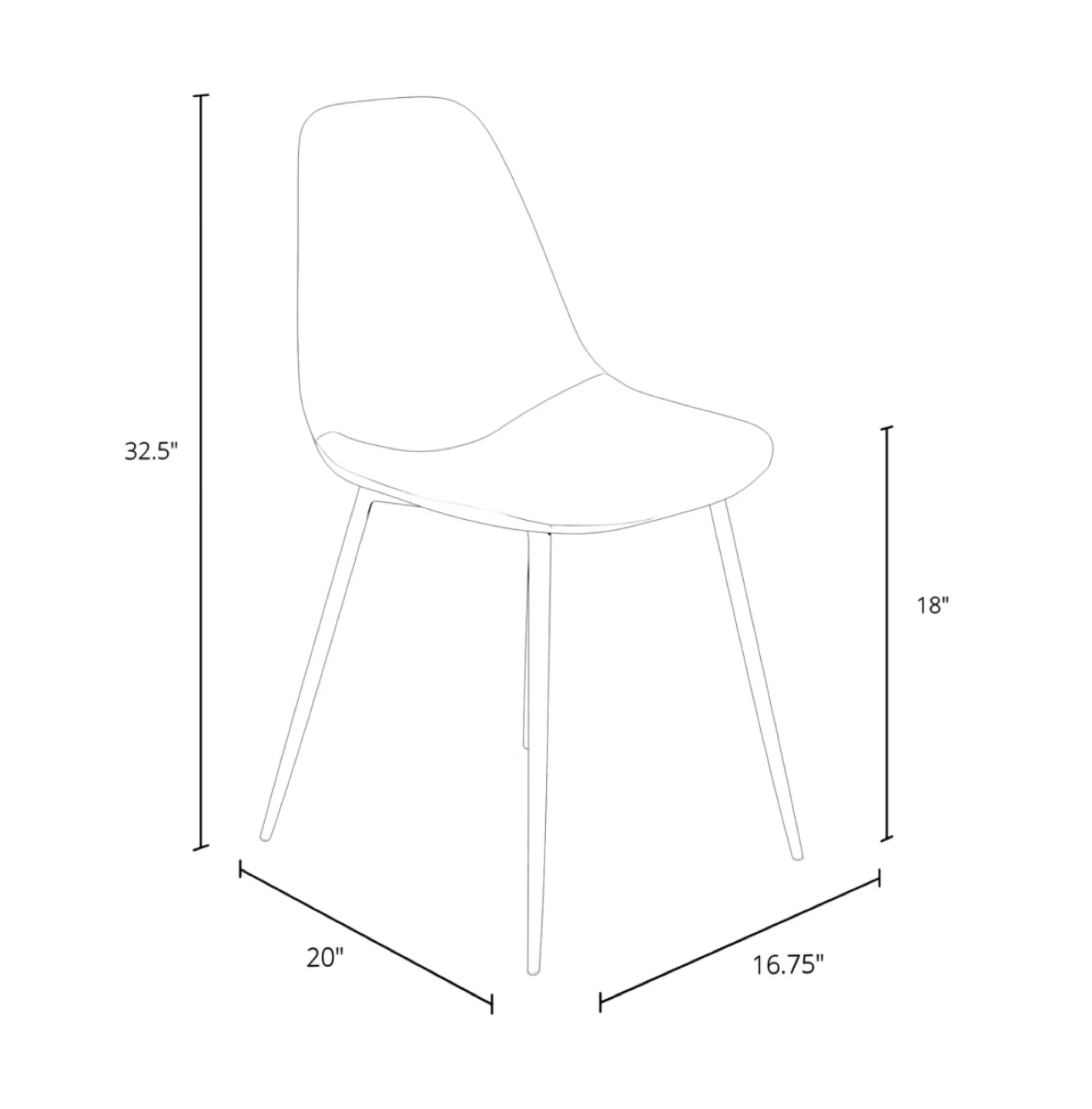 Brown Faux Leather Dining Chairs (Set of 4) - photo 5