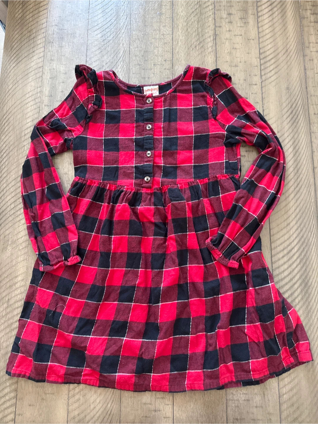 Cat & Jack Plaid Long Sleeve Dress