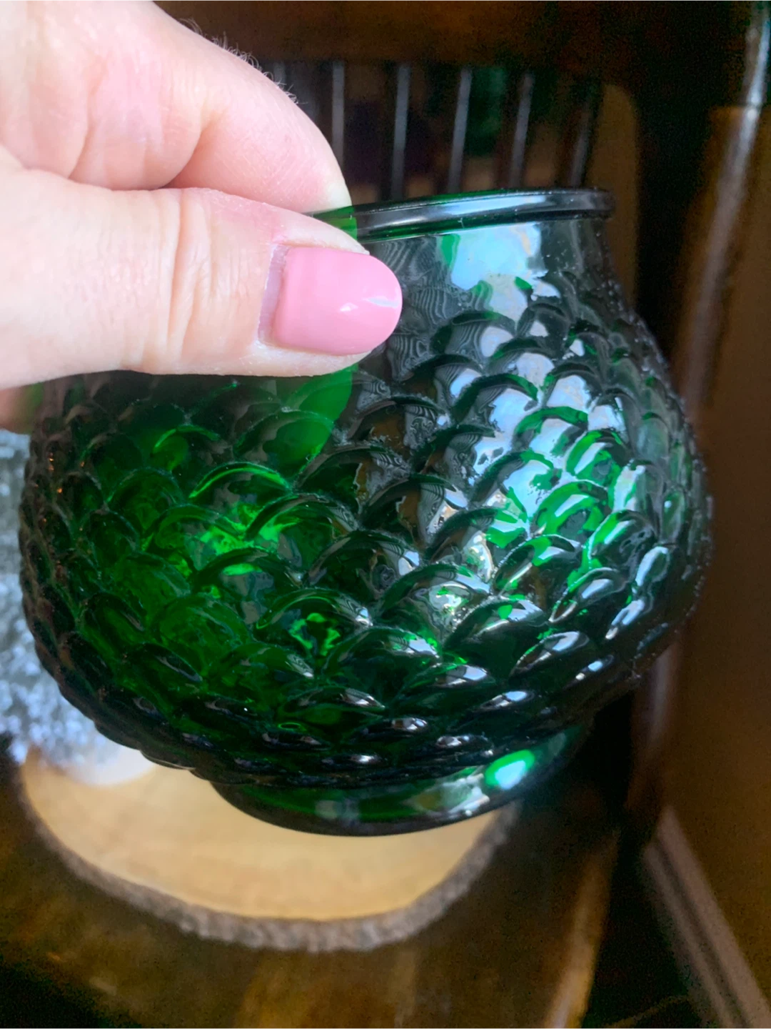 Vintage E.O. Emerald Green Glass Bowl/Planter🏆 - photo 3
