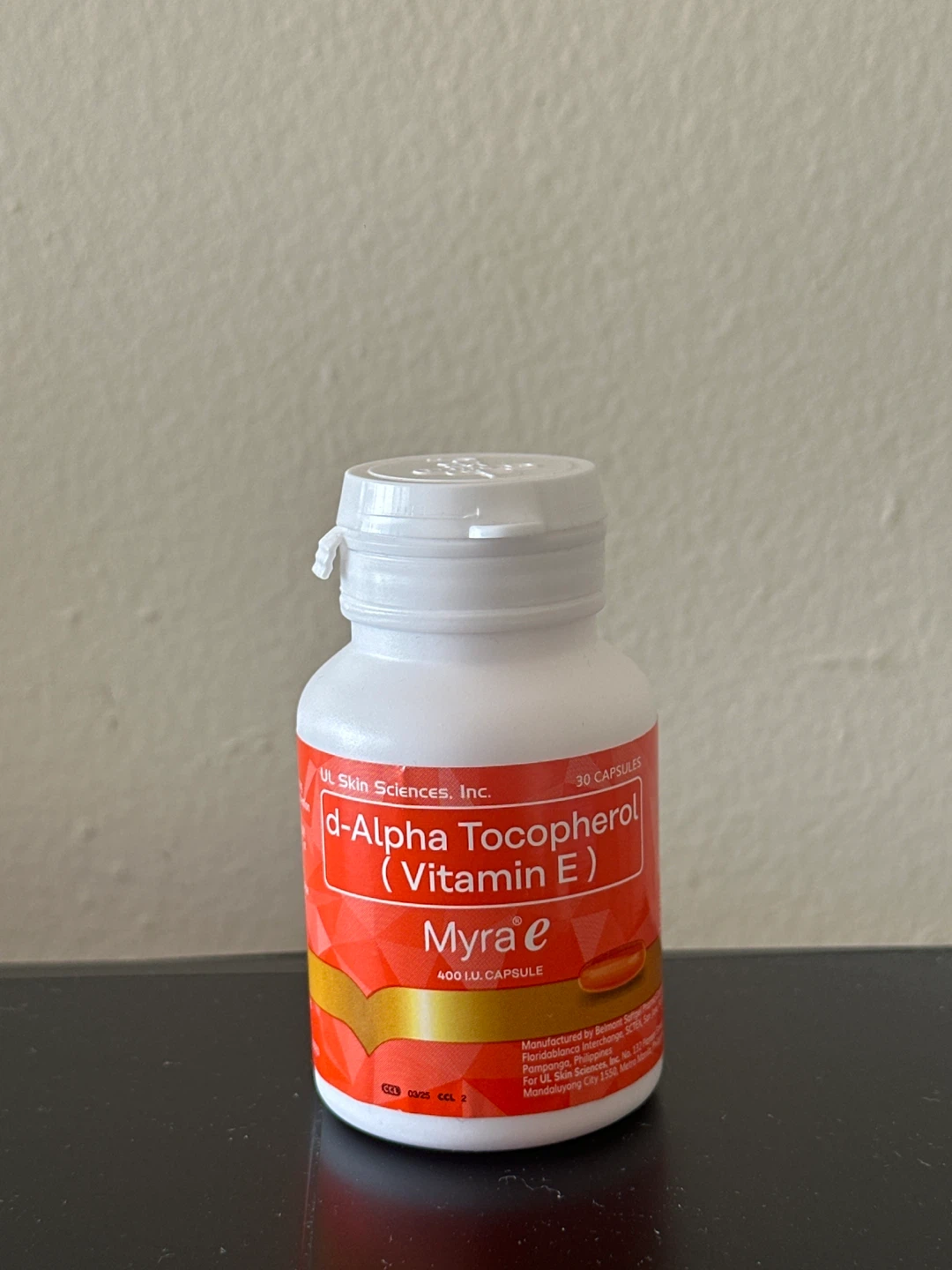 Myra e d-Alpha Tocopherol (Vitamin E) 400 IU Capsules, 30 ct