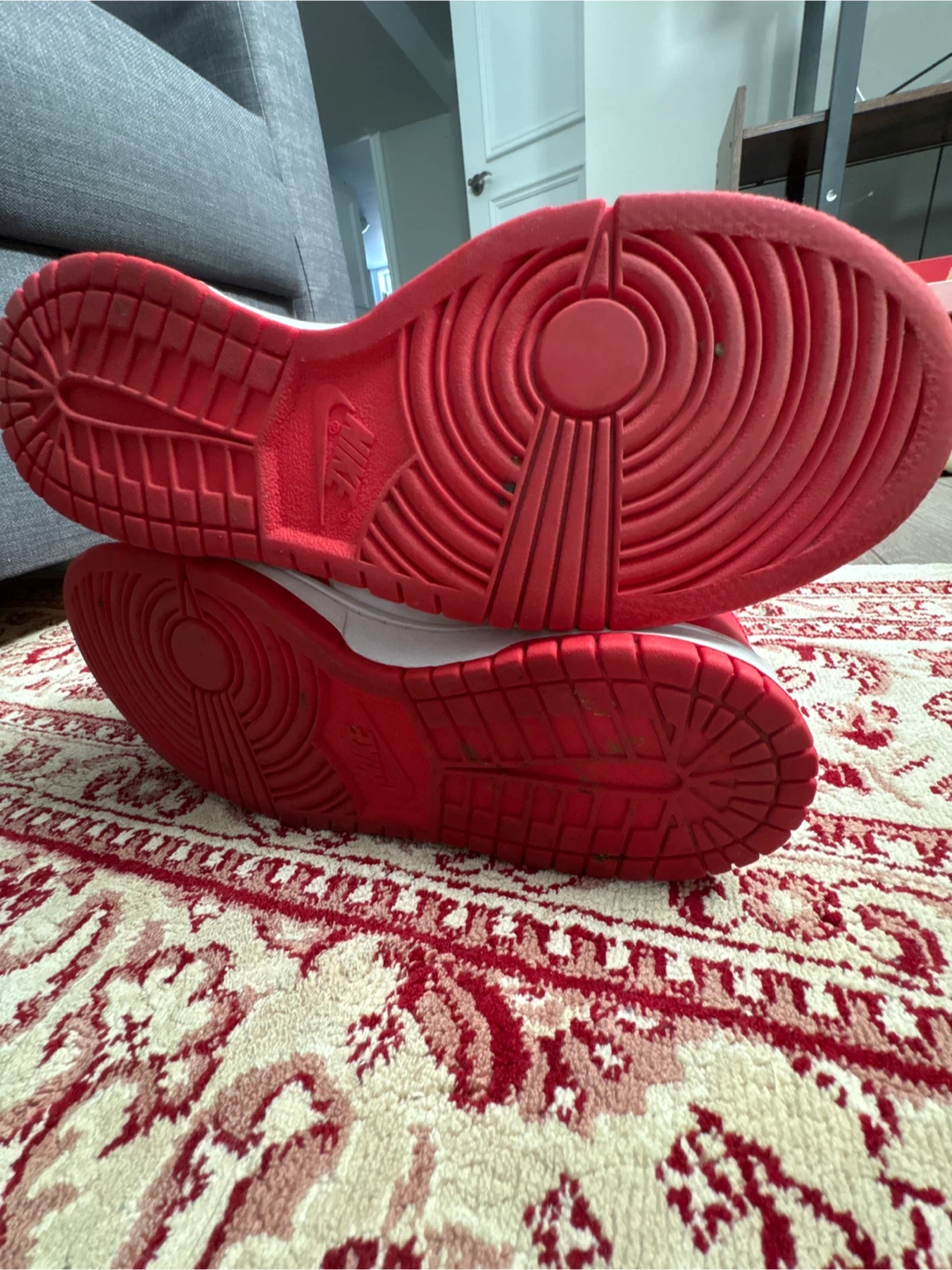 Nike Dunk High Red White Youth Sneakers - photo 2