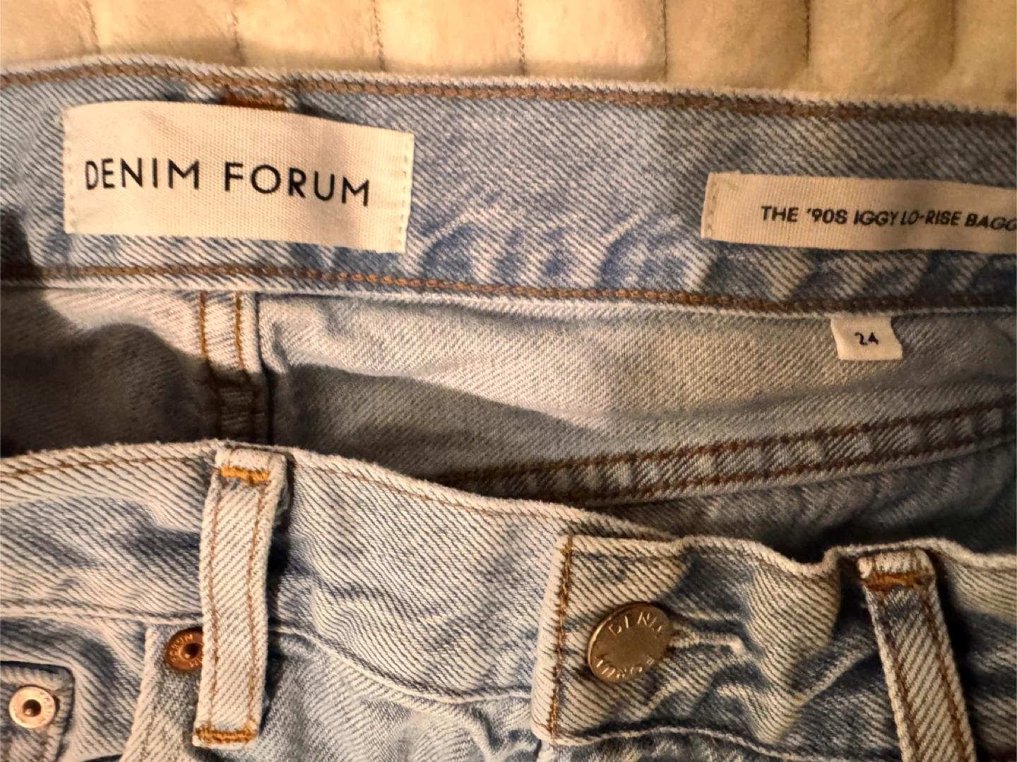 Denim Forum '90s Iggy Lo-Rise Bagger Jeans - Size 24 - photo 2
