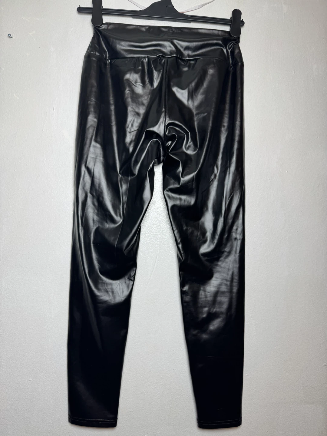 Black Faux Leather Leggings Size M - photo 2
