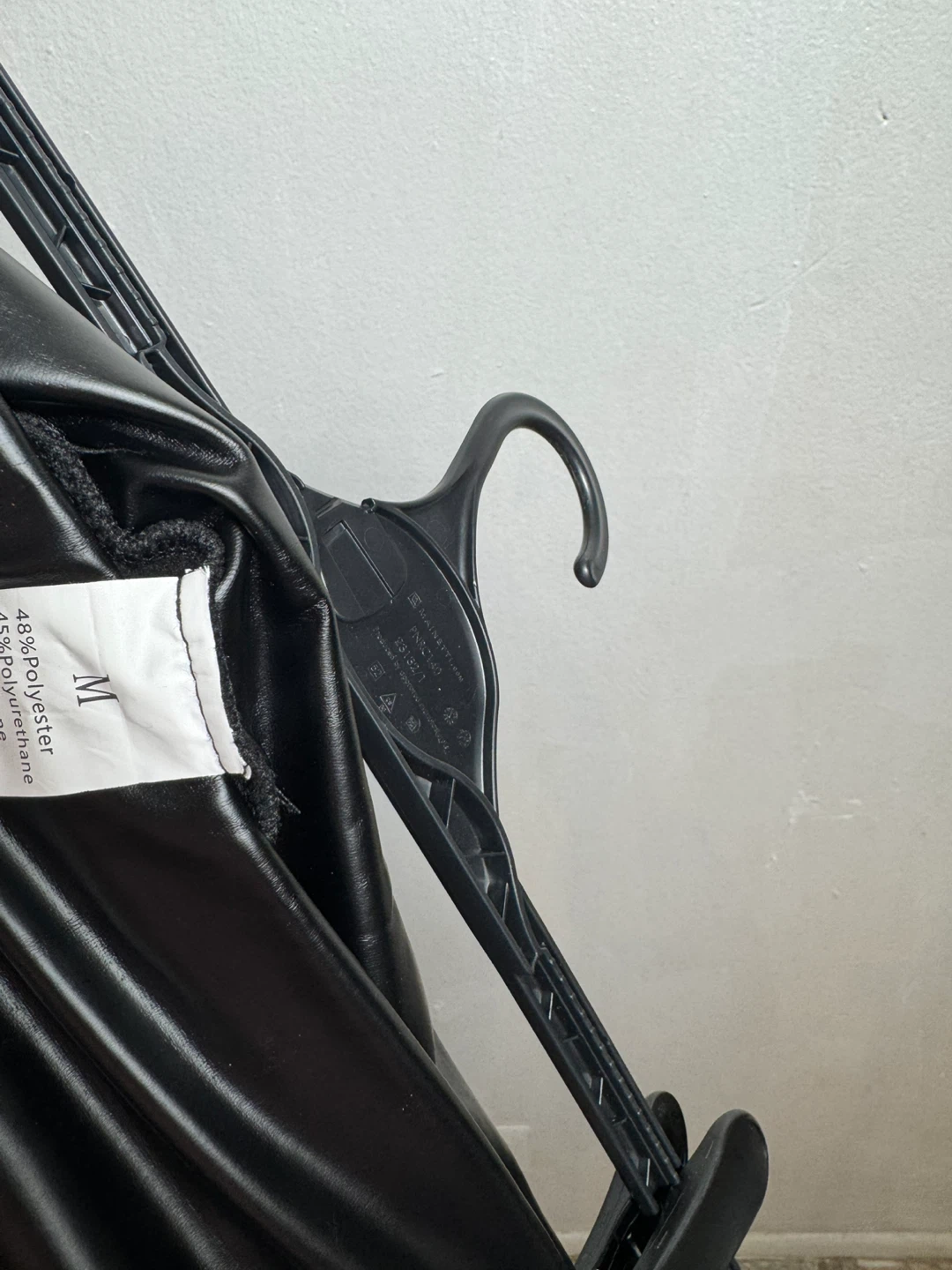 Black Faux Leather Leggings Size M - photo 3