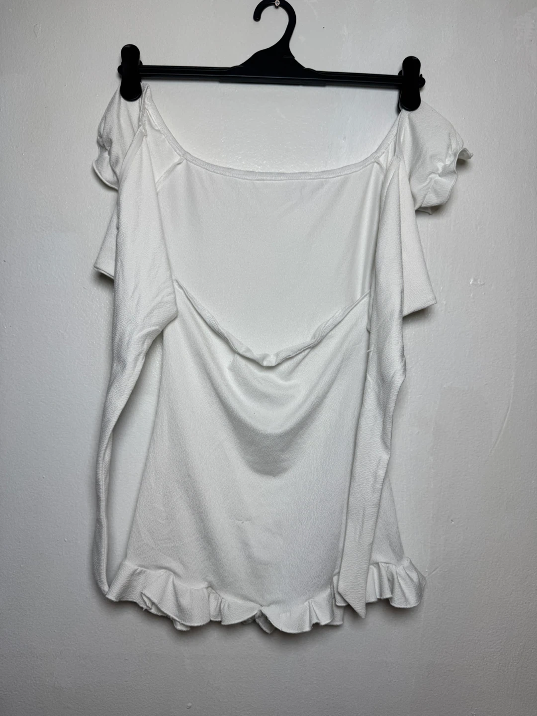 SHEIN White Off-the-Shoulder Ruffle Dress Size M - photo 2