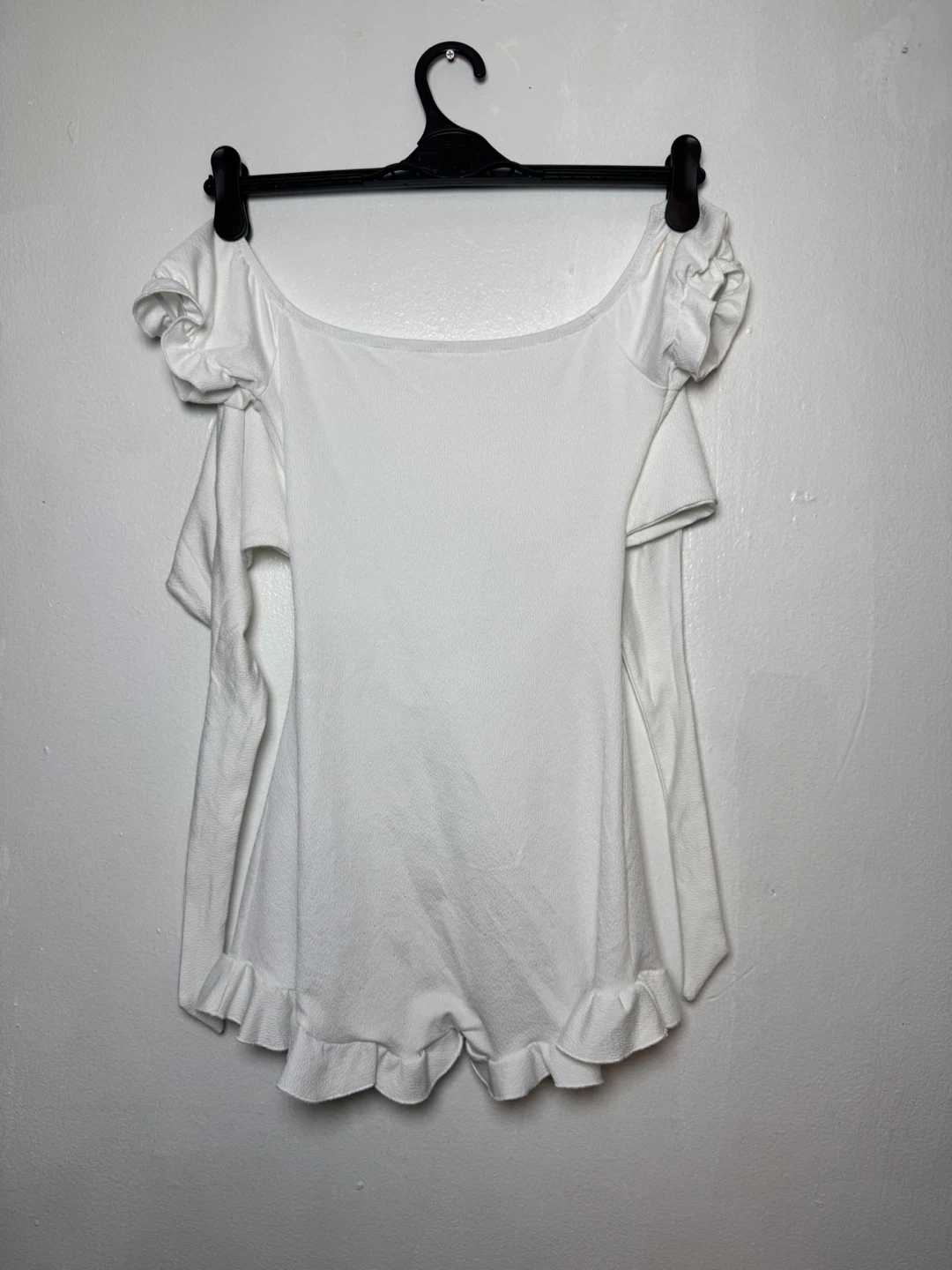 SHEIN White Off-the-Shoulder Ruffle Dress Size M - photo 3