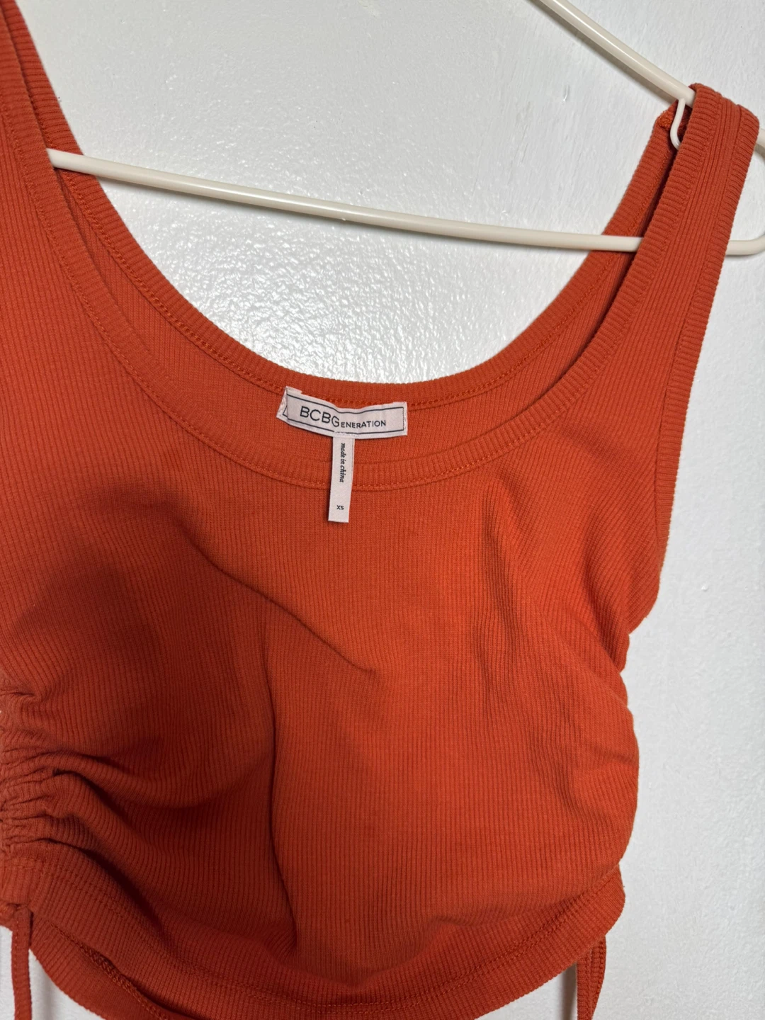 BCBG Generation Orange Ruched Tank Top - XS - photo 2