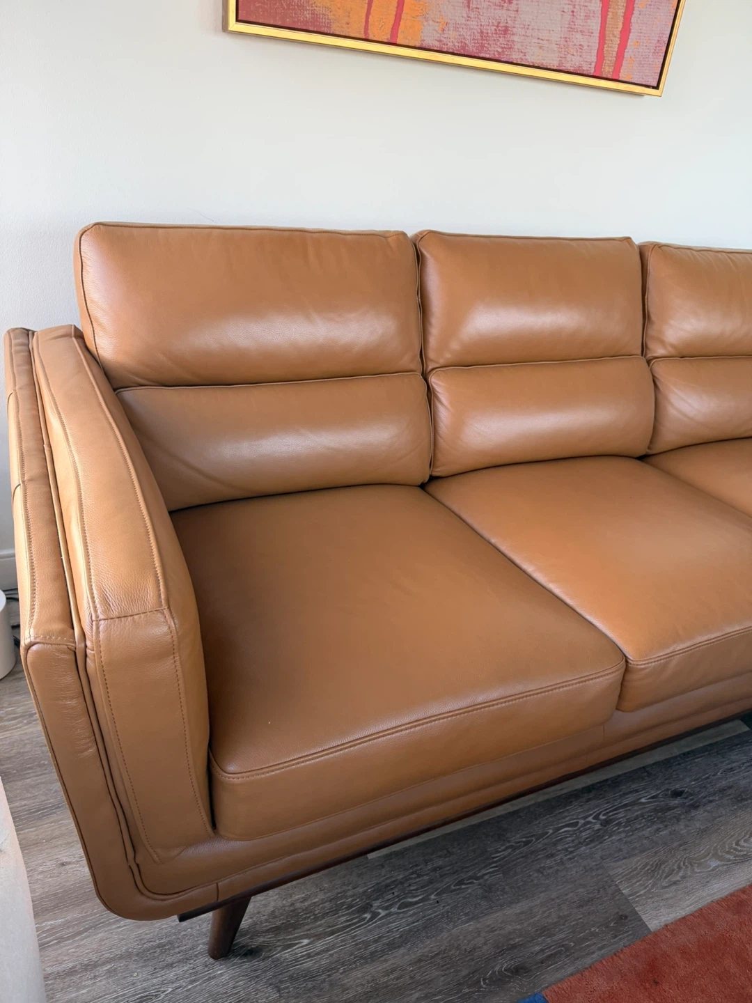 Brown Leather Sofa - photo 3