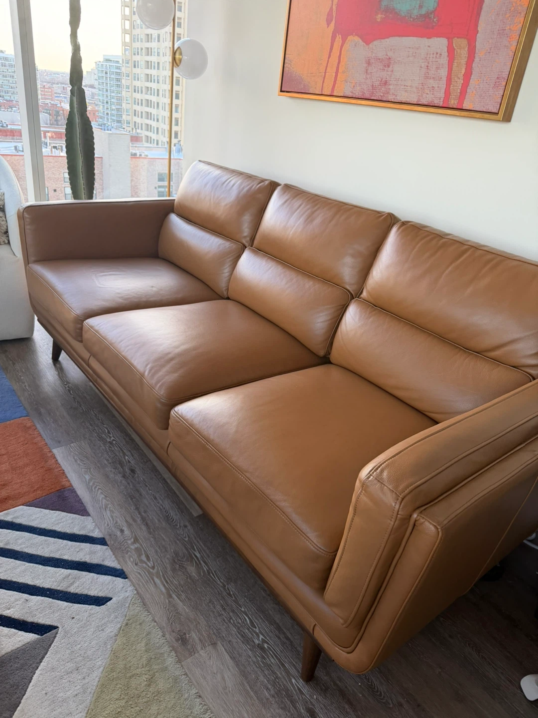 Brown Leather Sofa