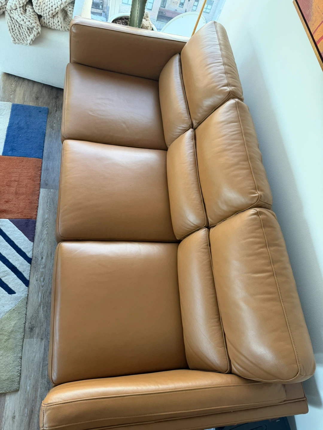 Brown Leather Sofa - photo 2