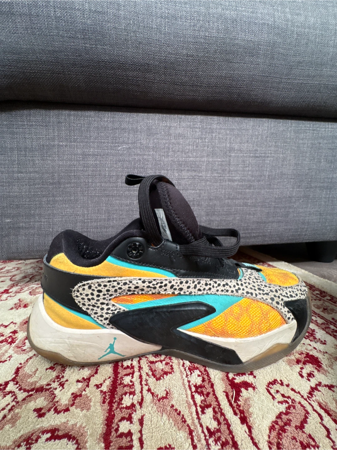 Jordan Zoom Separate GS "Leopard Teal  Orange" FQ9045-800 - photo 4
