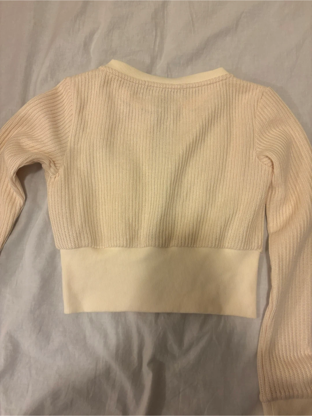 Cream Knit Zip-Up Cardigan - photo 4