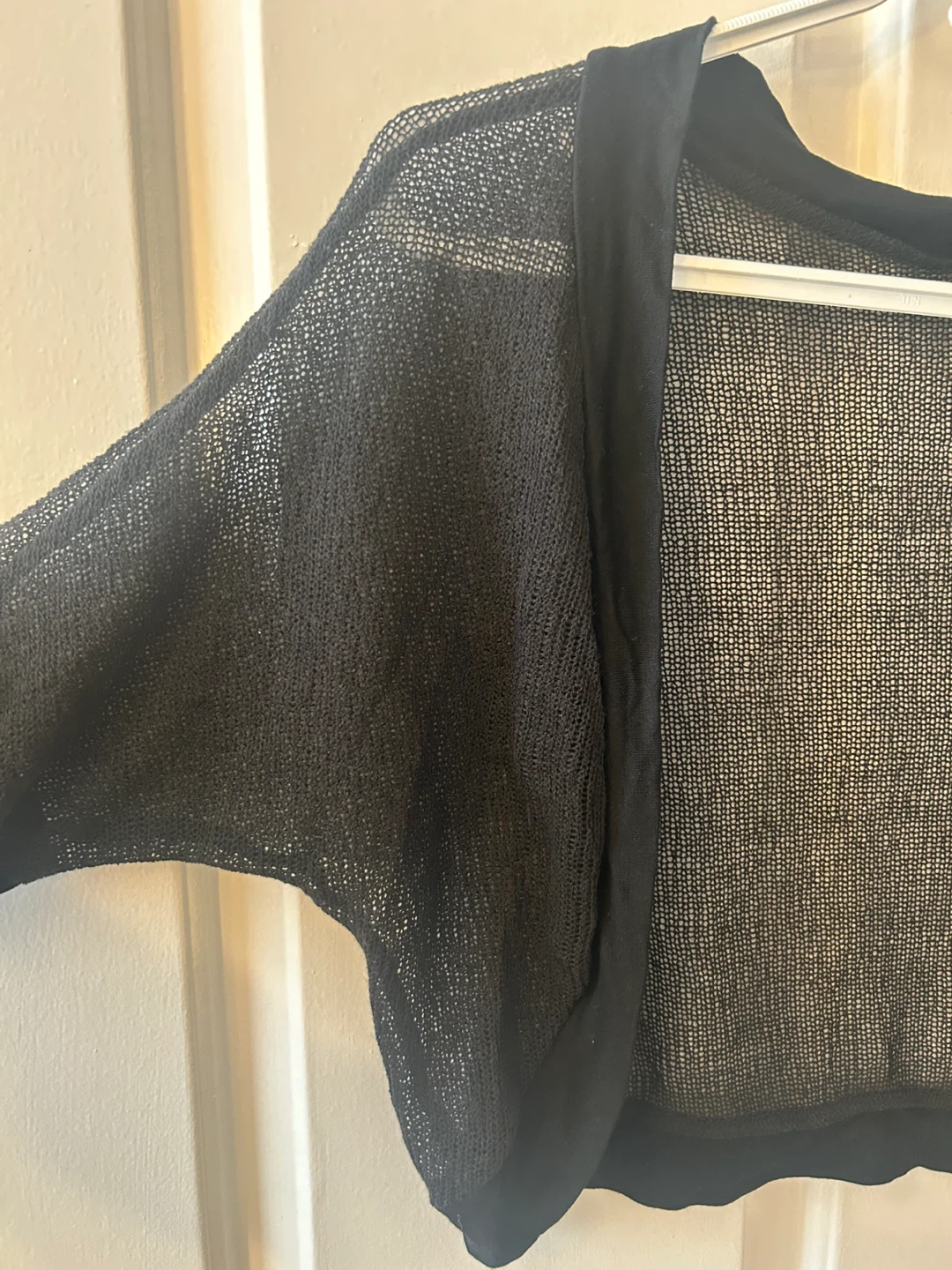 NWT! Vintage 2000s Vixen Black Sheer Open-Front Shrug Size M - photo 2