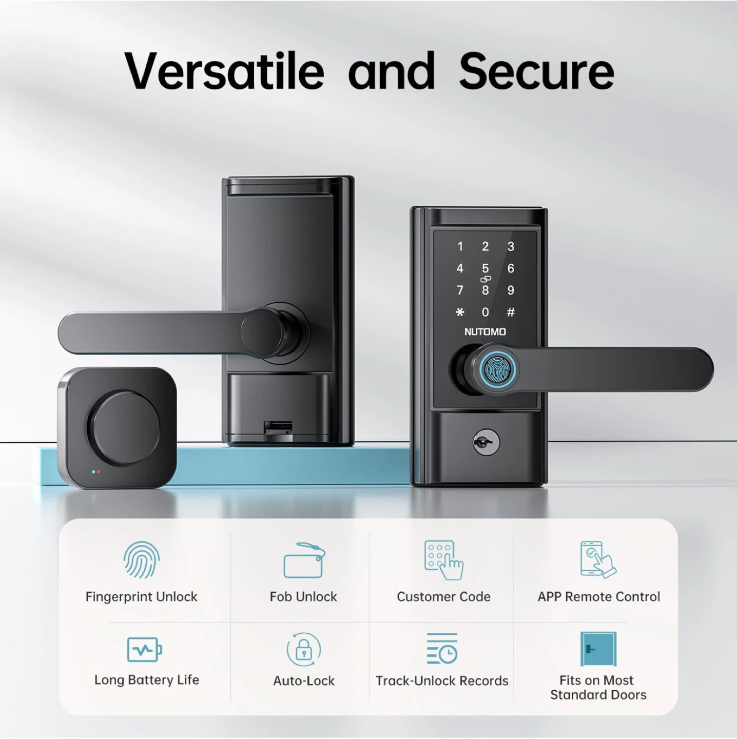 NUTOMO Smart Wi-Fi Deadbolt with Handle - Model H4 - photo 4