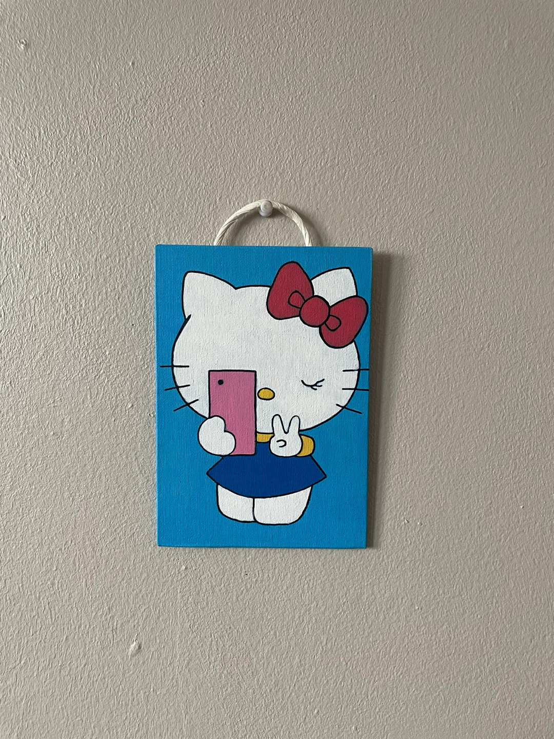 Hello Kitty Acrylic Painting