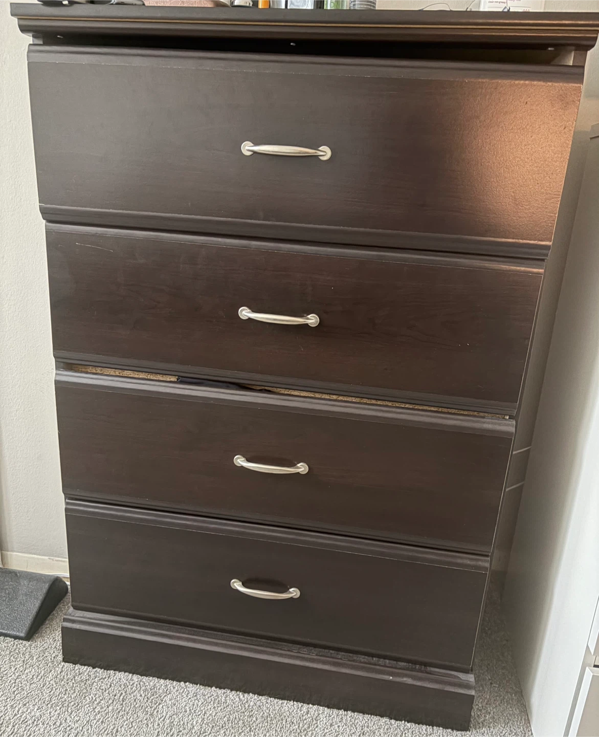Dark Brown 4-Drawer Dresser - photo 2