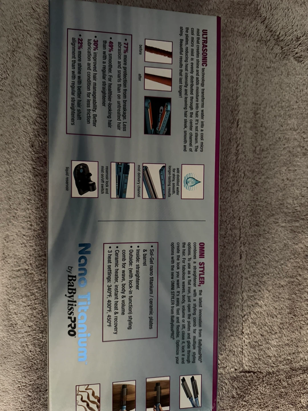 BaBylissPRO Nano Titanium Ultrasonic Cool Mist Iron - photo 2