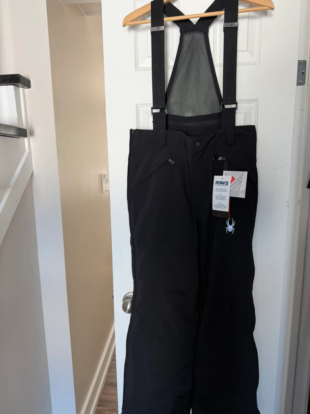 NWT Spyder Boys Guard Insulated Ski Snowboard Bib Pants Black