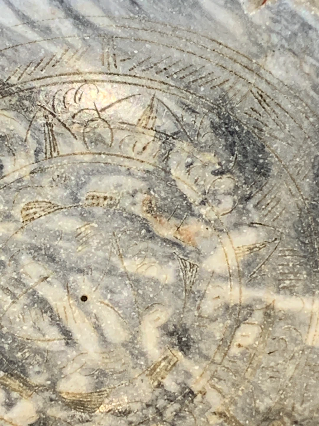 Hand-Carved Marble Aztec Warrior & Calendar Ashtray - photo 3