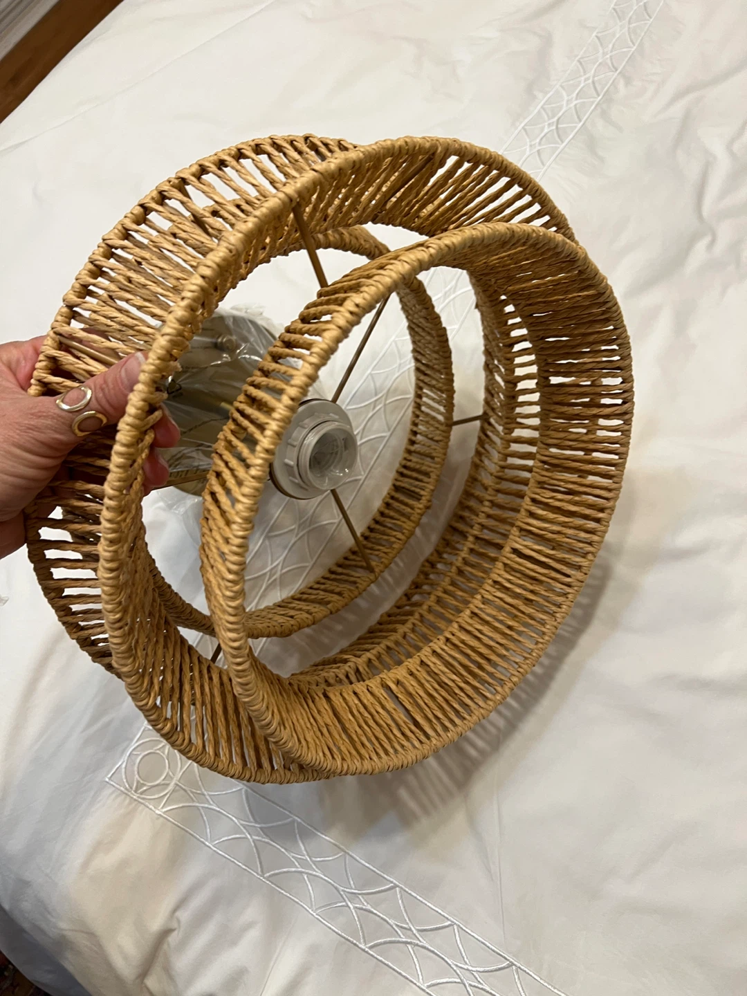 Wicker Pendant Light Shade - photo 5