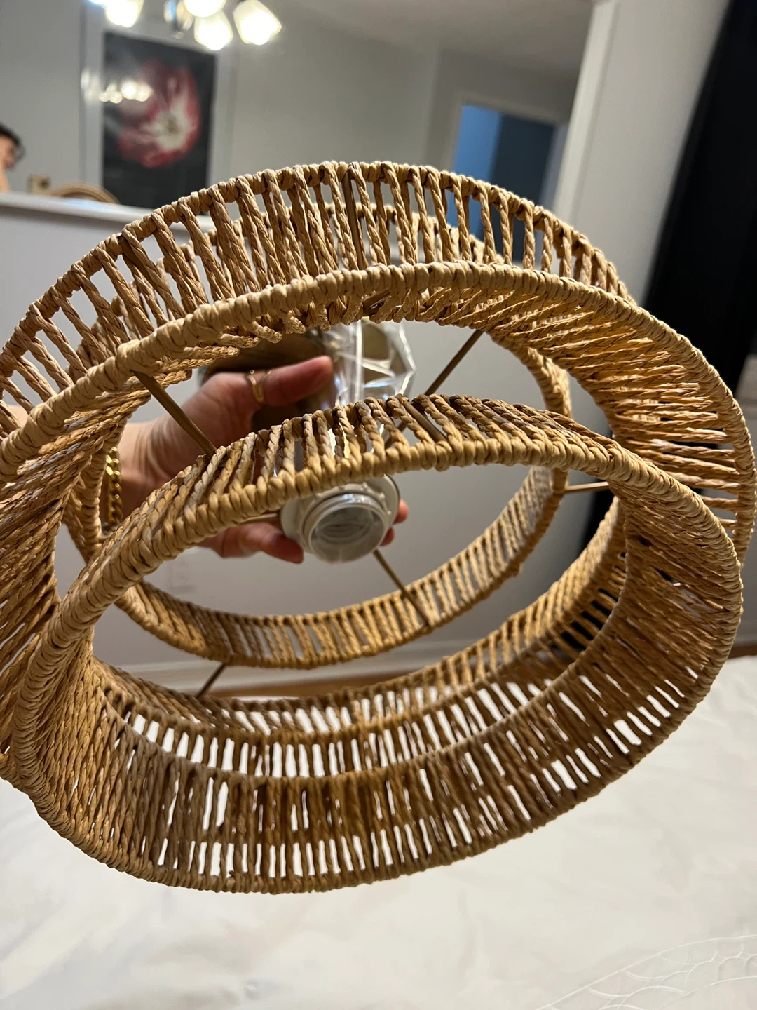 Wicker Pendant Light Shade - photo 2