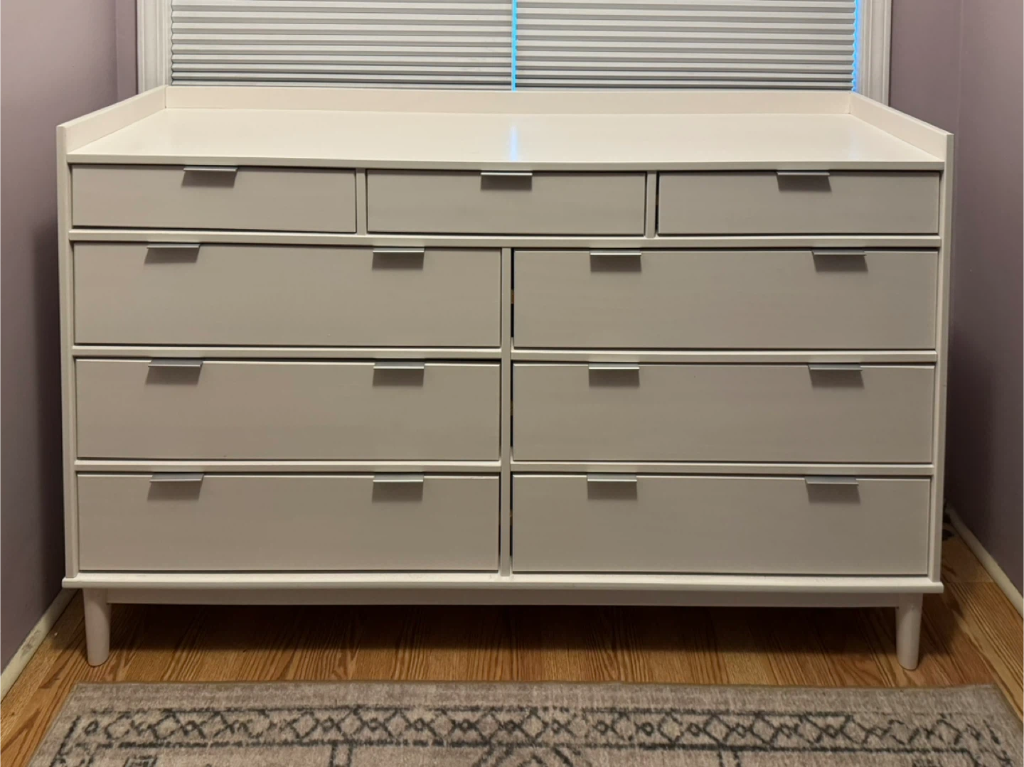Walker Edison 9-Drawer Mid-Century Modern Style Dresser.