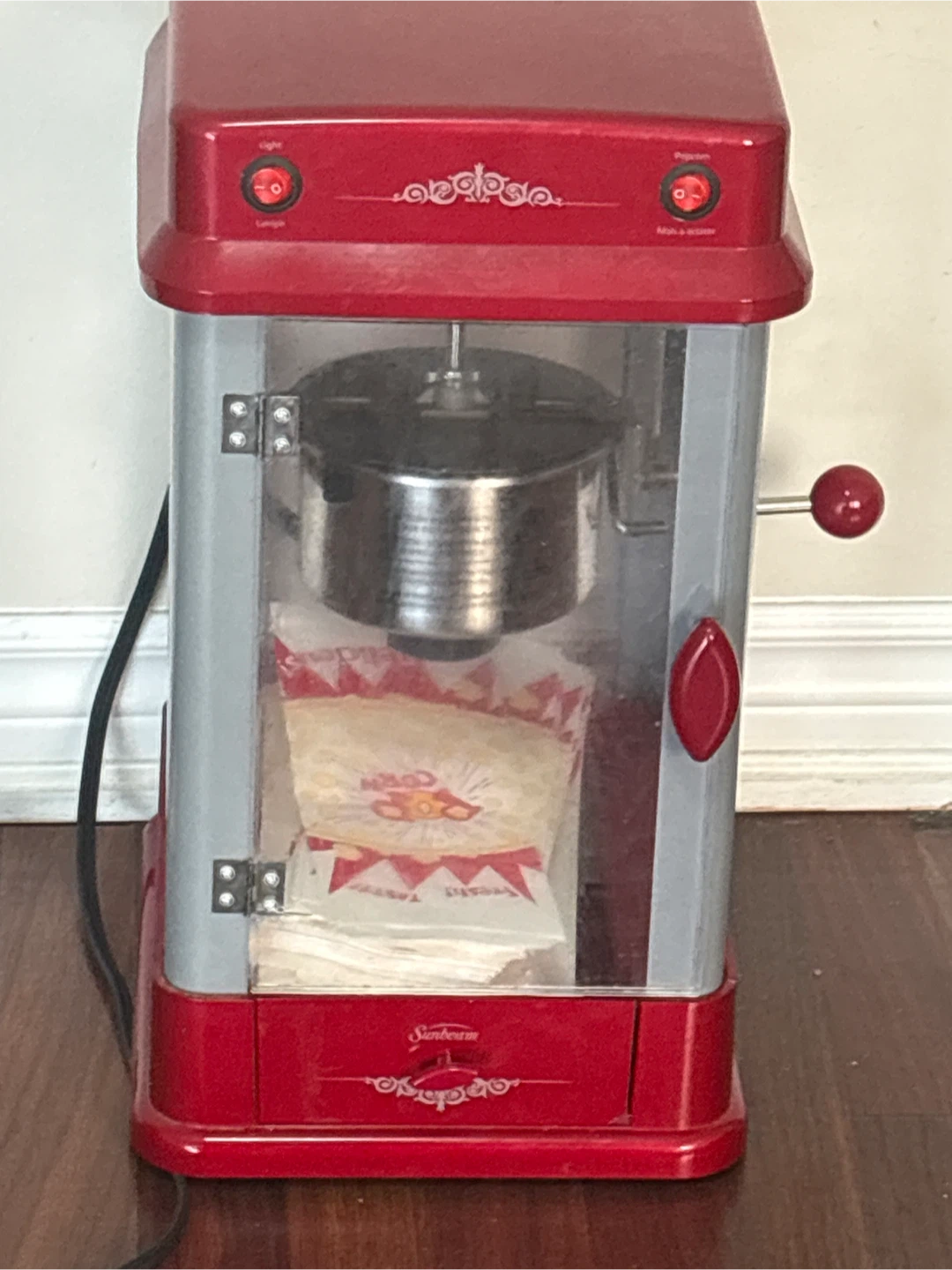 Sunbeam Red Retro Popcorn Maker