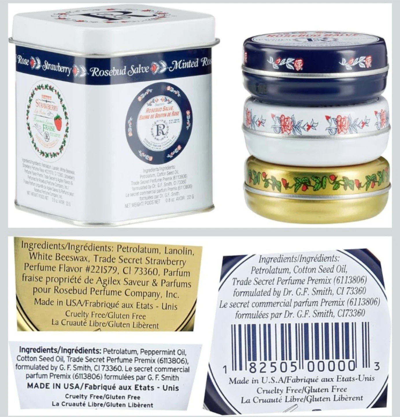 Smith's Rosebud Salve Trio - Minted Rose, Rosebud, Strawberry - photo 4