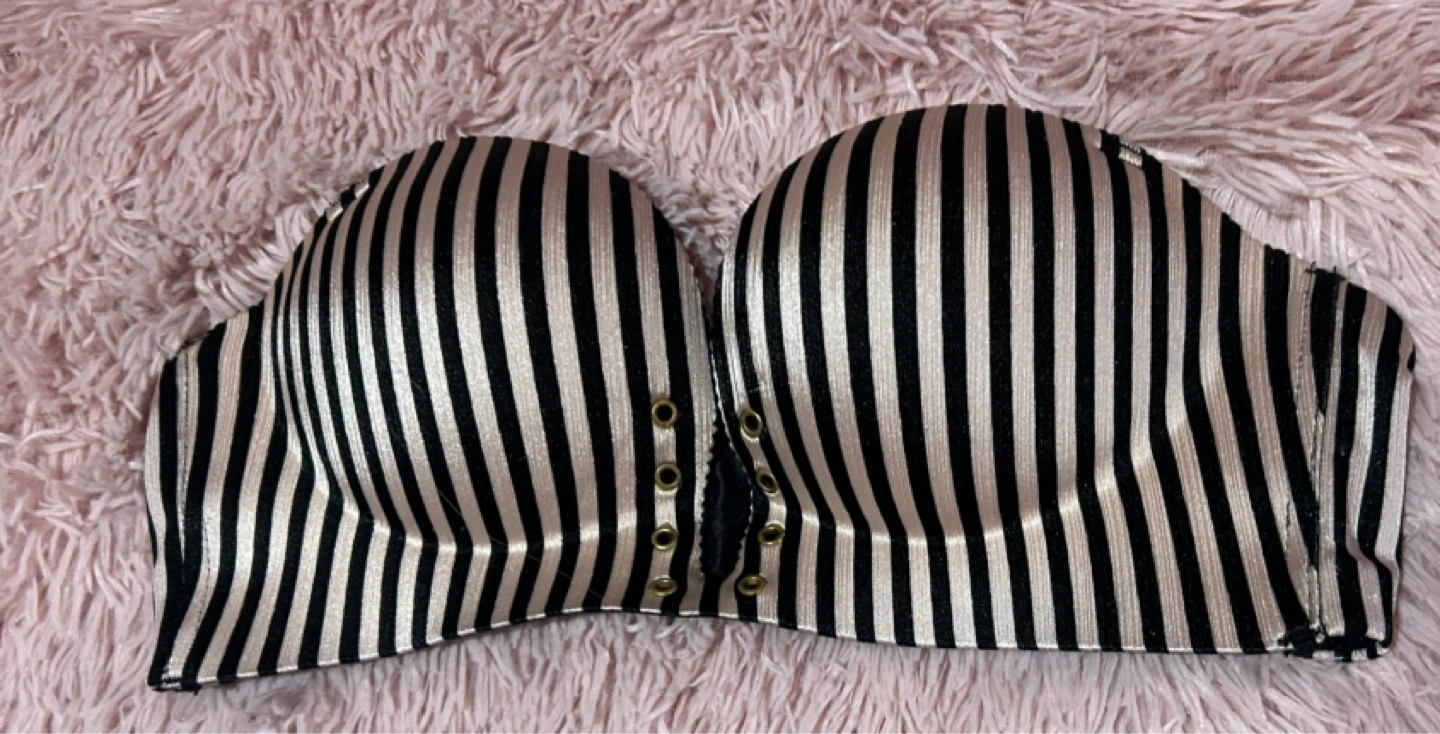 Strapless Pinstripe Bra with Front tie up🏆 - photo 2