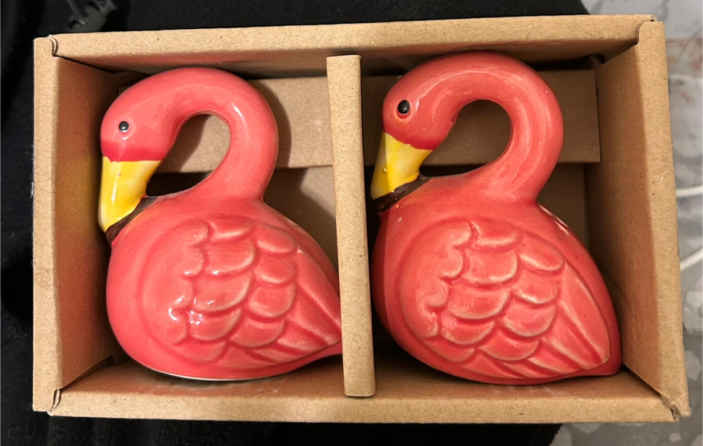 Set of 3” Tall Flamingo Salt & Pepper Shakers 🏆