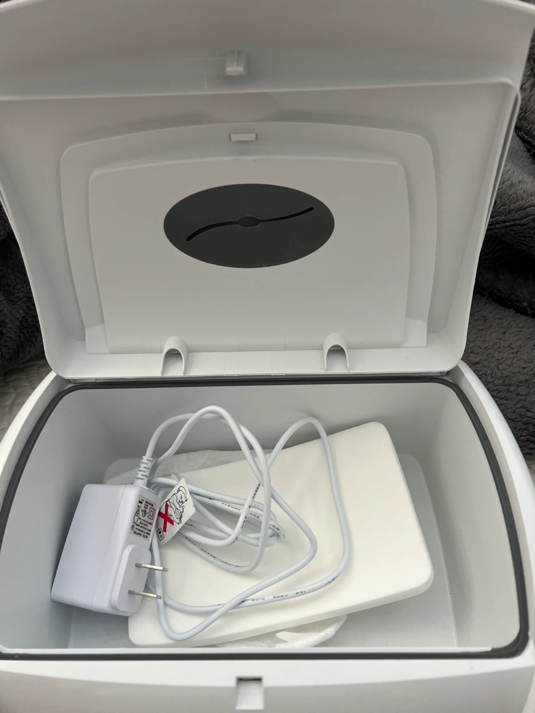 White Wipe Warmer with Power Cord - photo 2