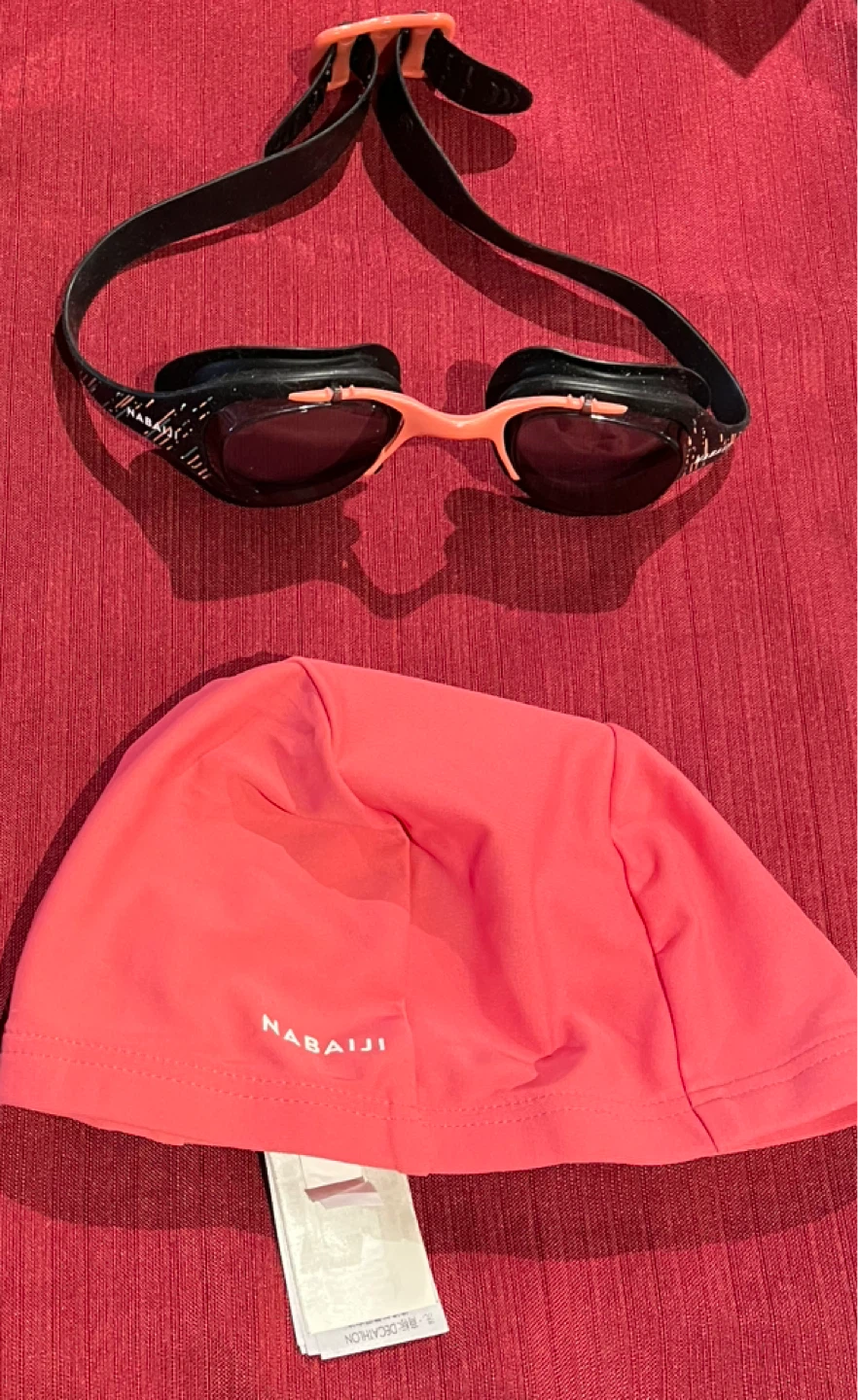 Nabaiji Swim Goggles and Swim Cap Set
