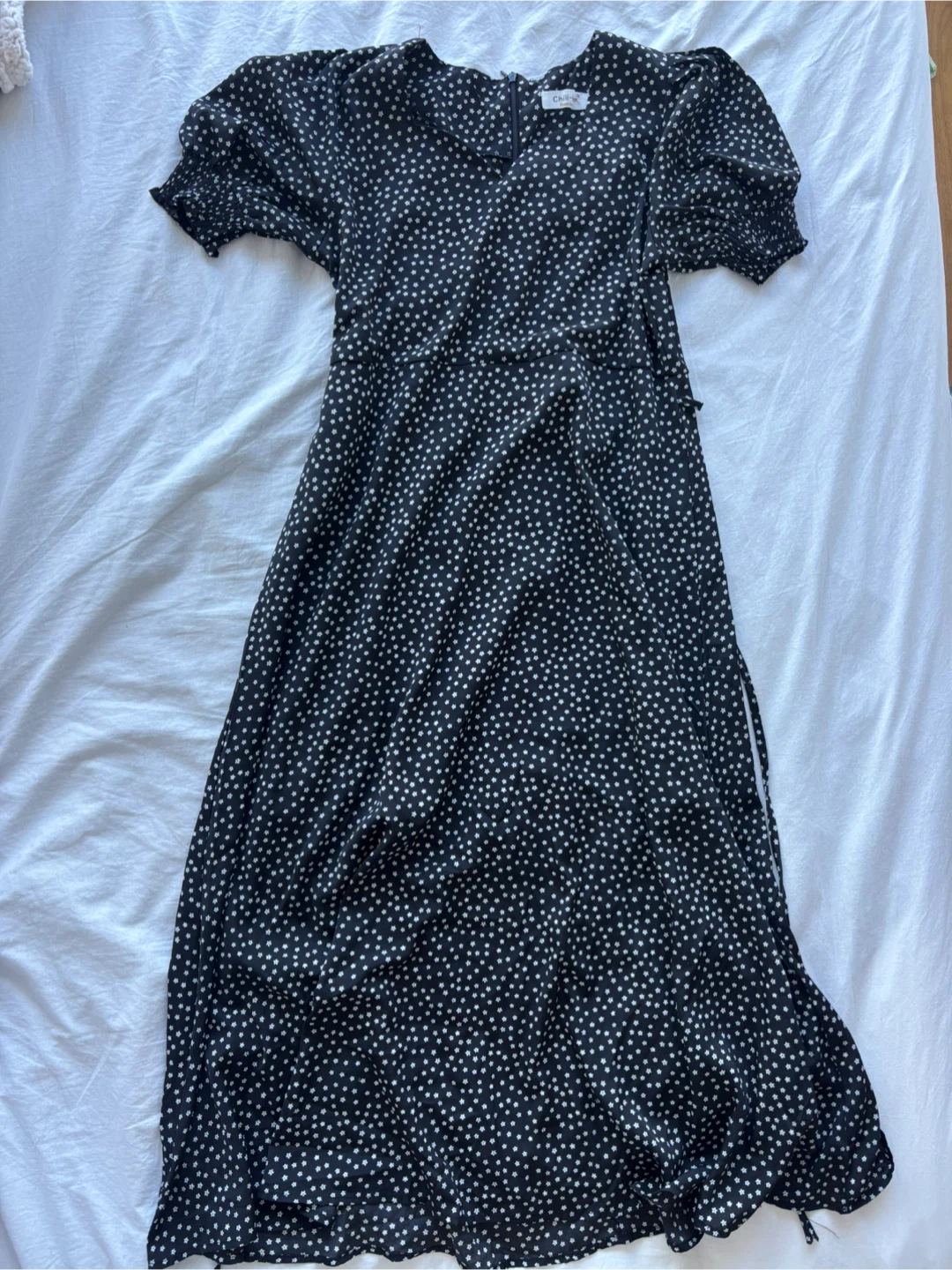 Black and White Flower Midi Dress - photo 2