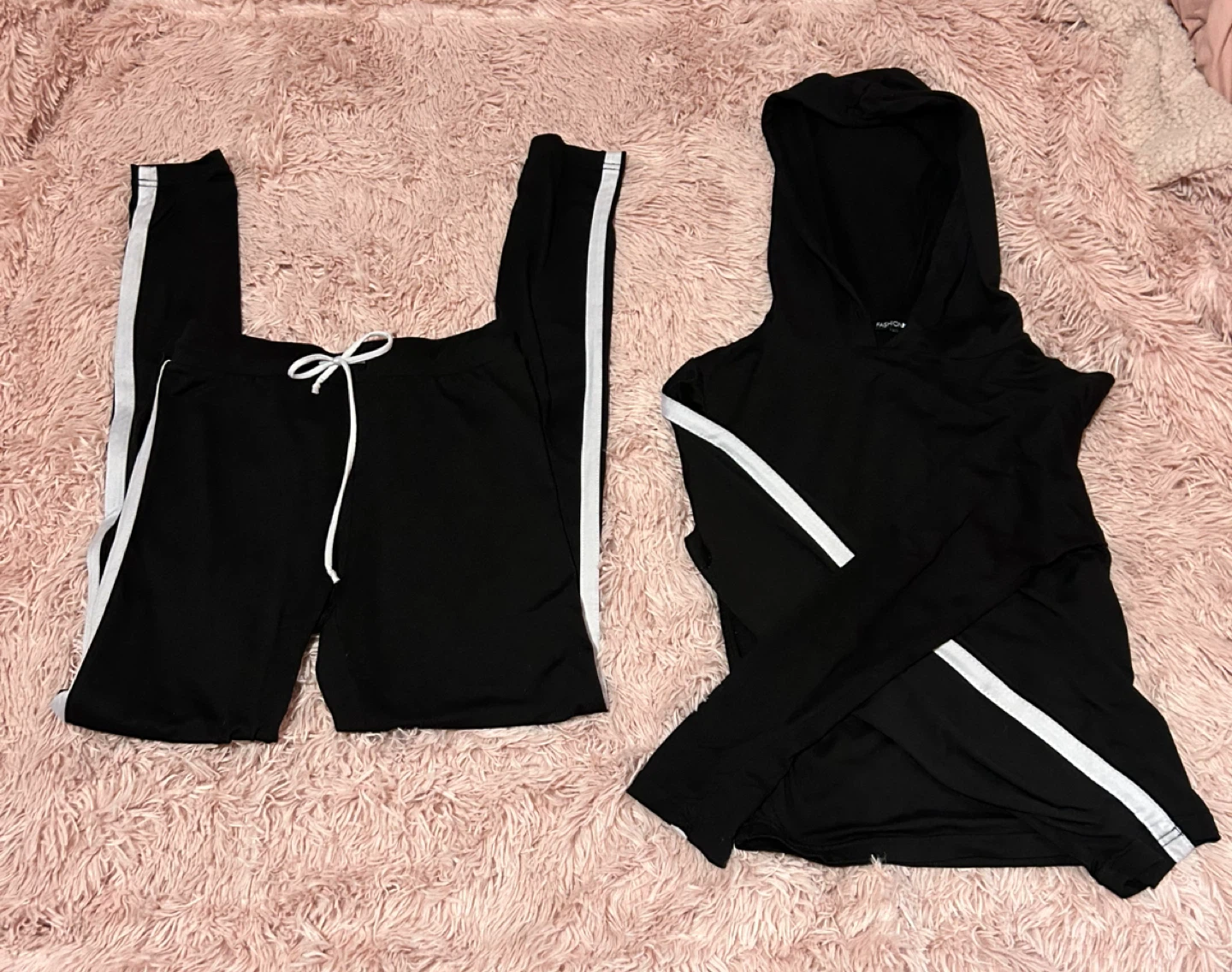 Fashion Nova Black Tracksuit Set Size M🏆 - photo 2