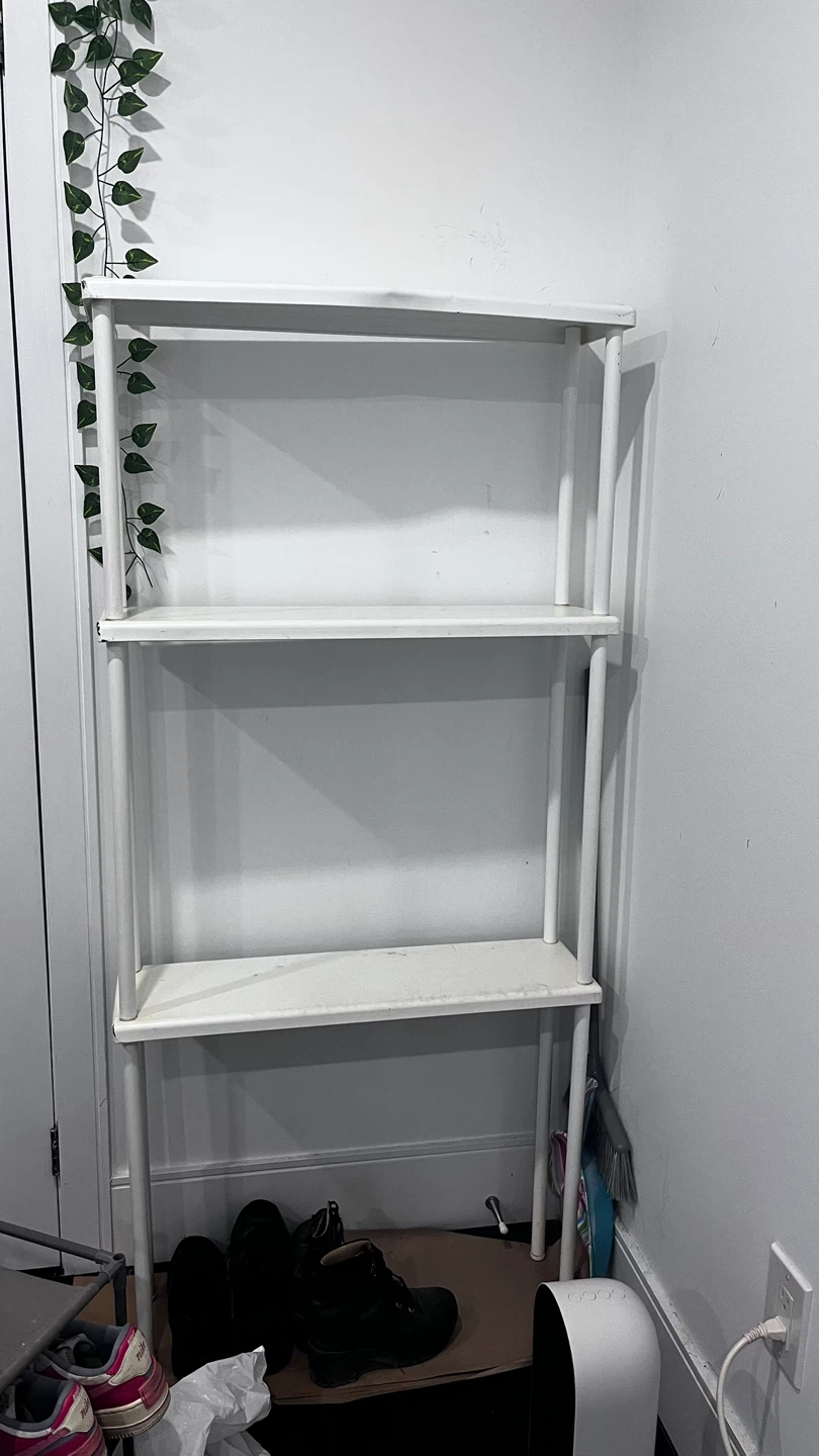 IKEA White 3-Shelf metal unit