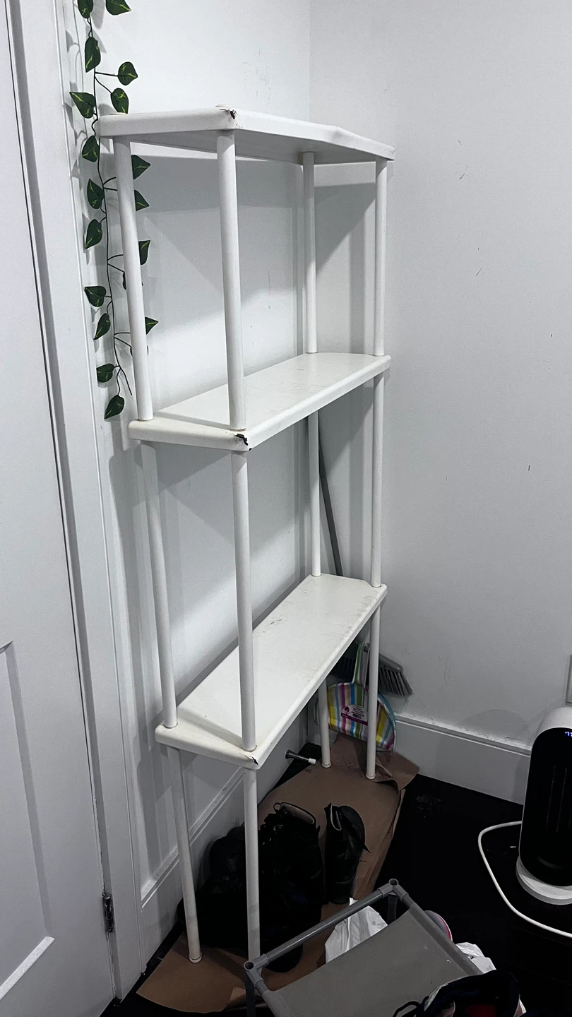 IKEA White 3-Shelf metal unit - photo 2