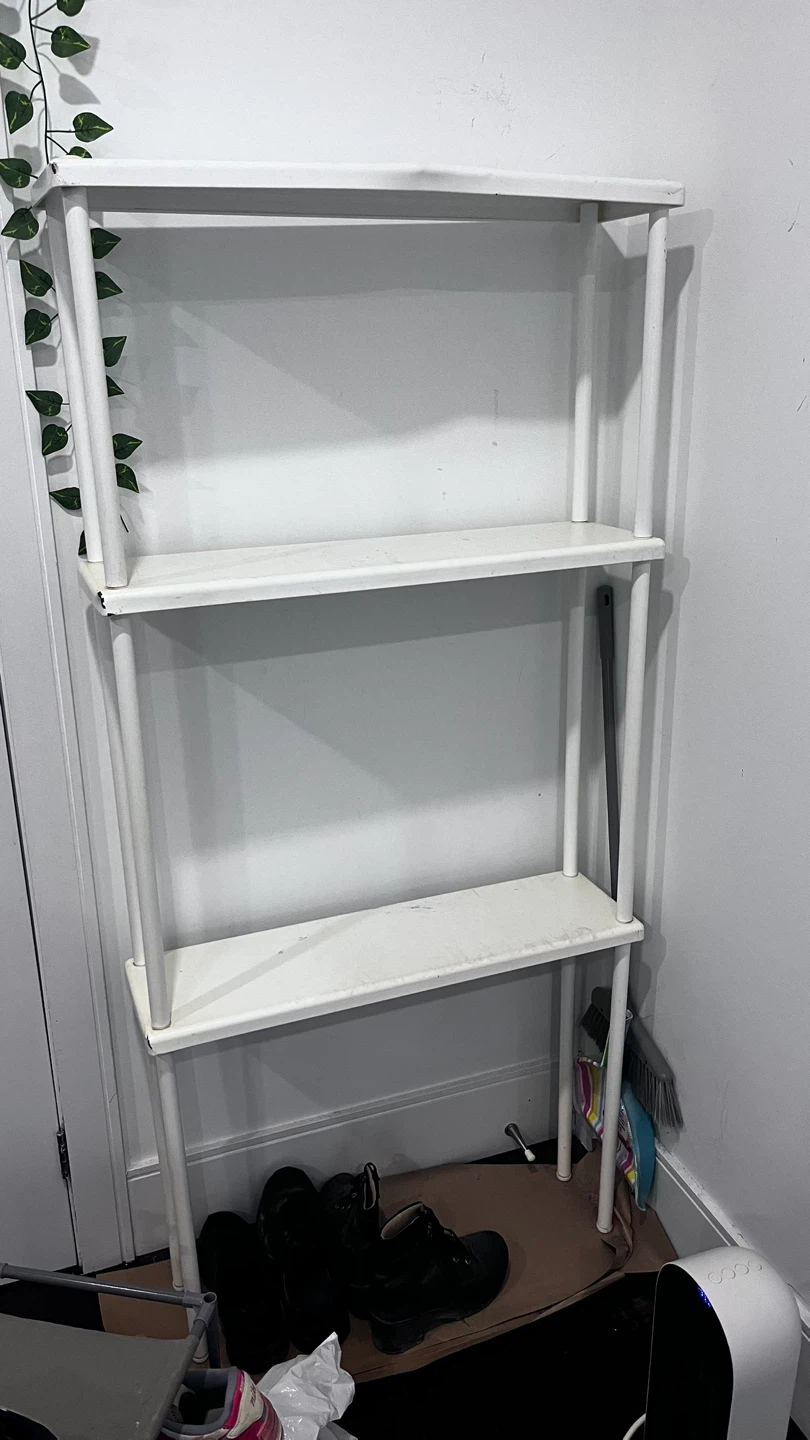 IKEA White 3-Shelf metal unit - photo 3