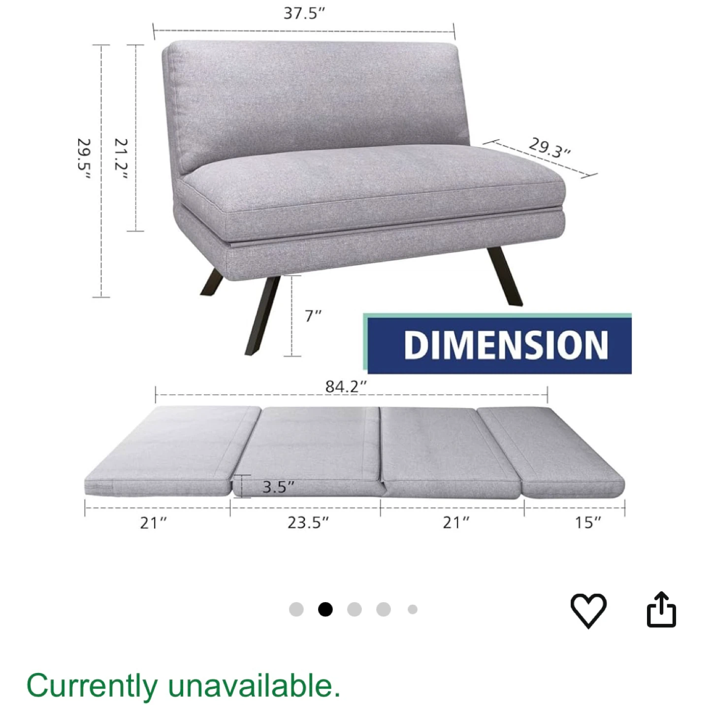 Adjustable Sofa Bed 🏆 - photo 2