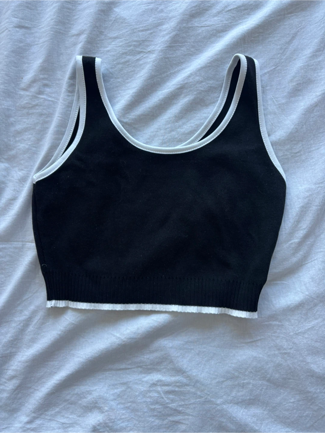 Black and White Knit Tank Top Cardigan Set - photo 2