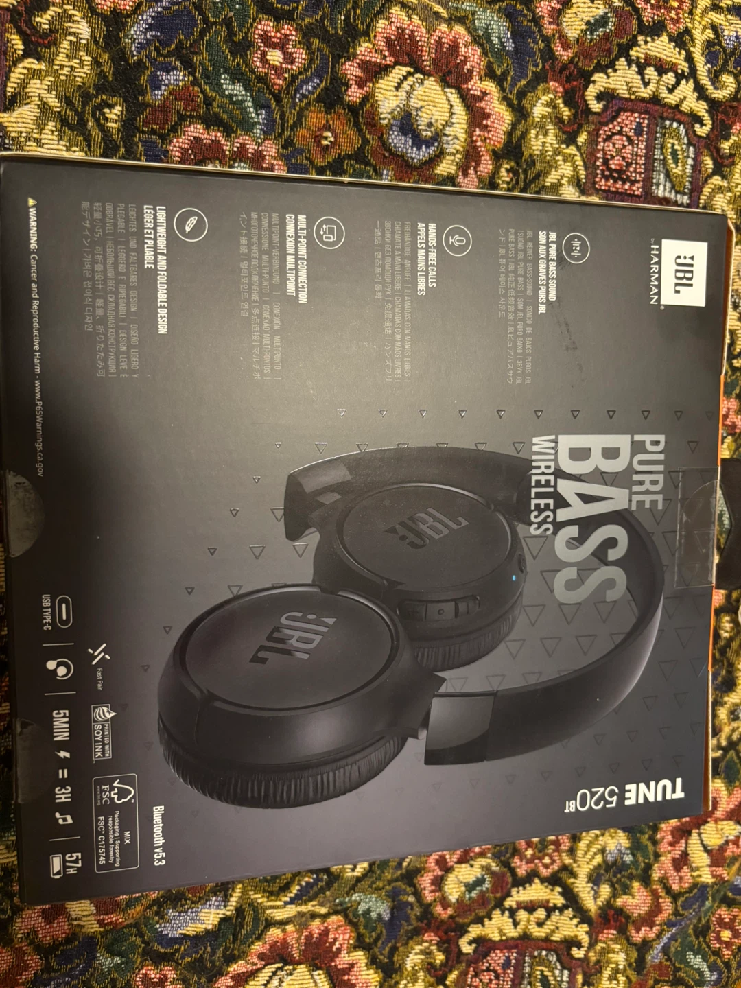 JBL TUNE 520BT Wireless On-Ear Headphones - Black - photo 2