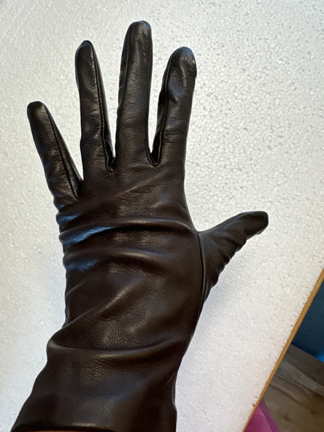 🏆Brown Leather Gloves Size 7 - photo 5