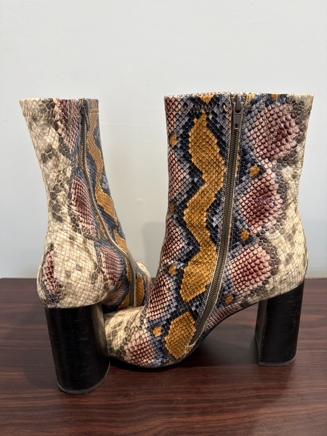 Women's Snake Print Ankle Boots 🏆 - photo 2