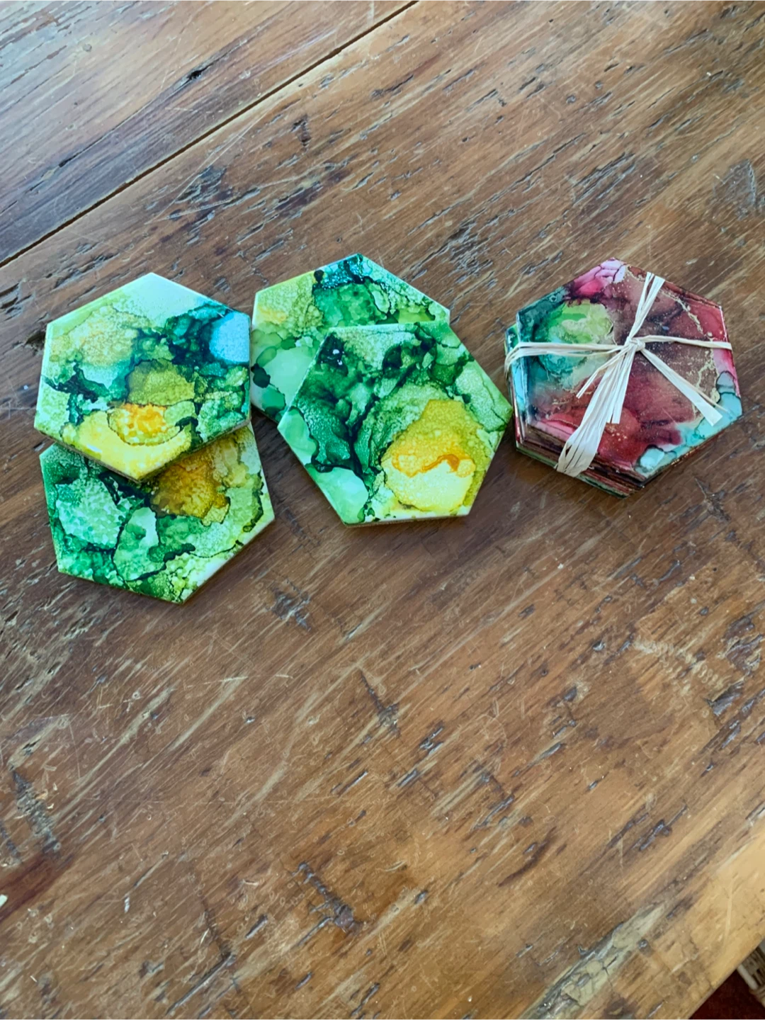 Hexagon Coasters 8 pieces