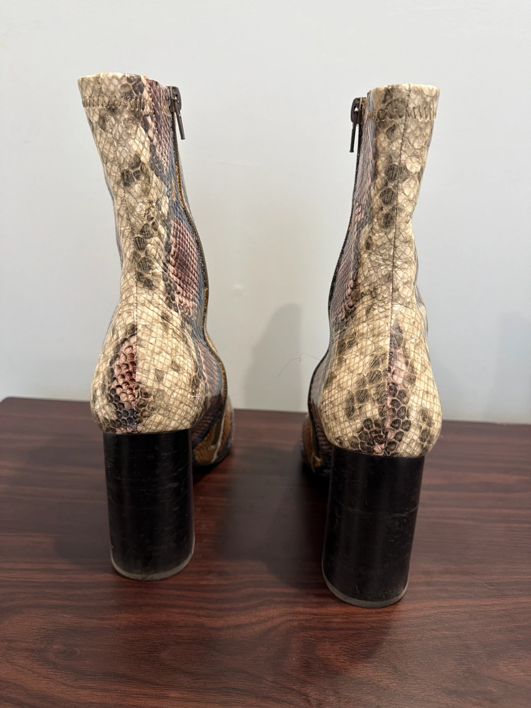 Women's Snake Print Ankle Boots 🏆 - photo 4