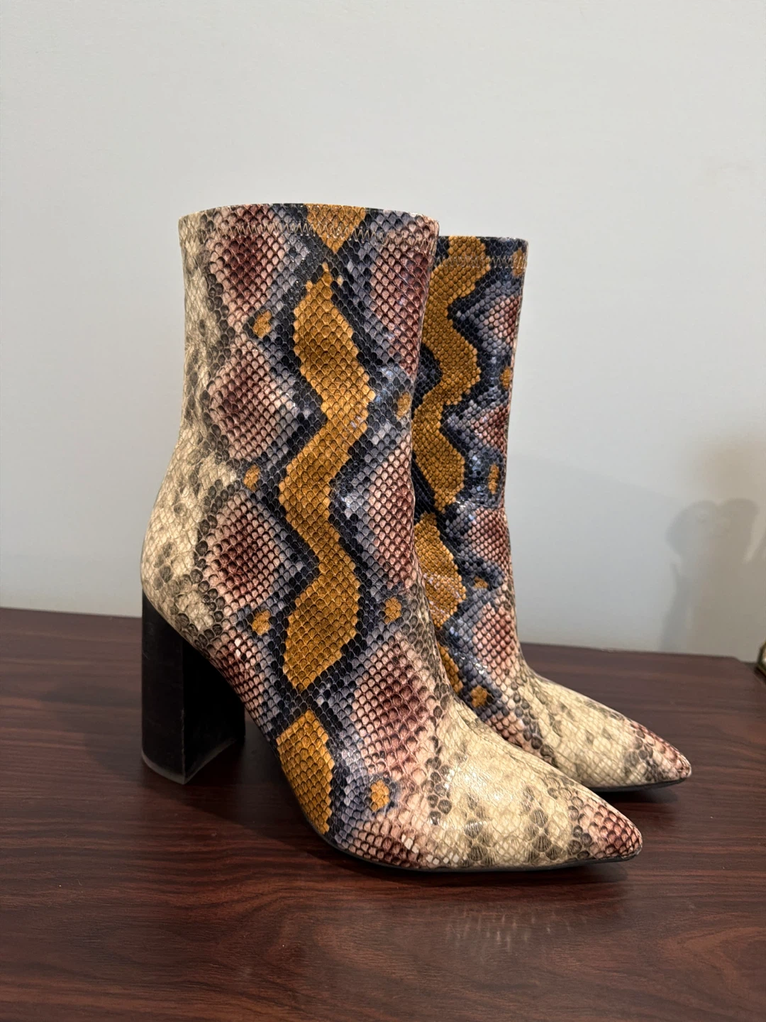 Women's Snake Print Ankle Boots 🏆 - photo 3